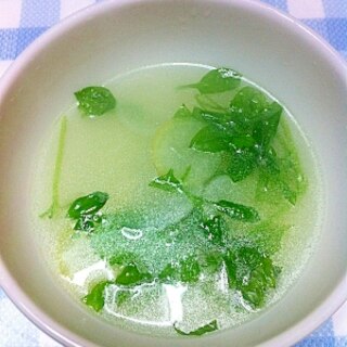 余った七草で…　春の七草中華スープ